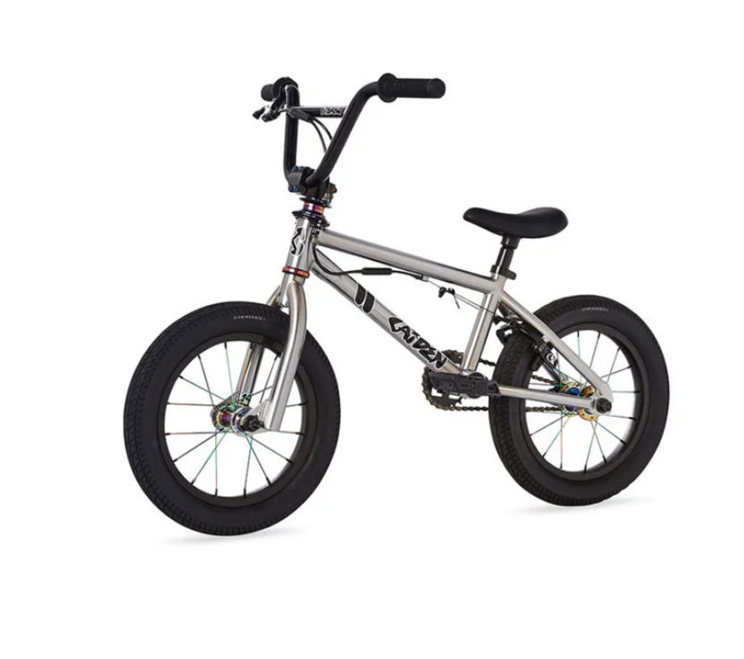 FIT MISFIT 14" CAIDEN BMX Bike For Sale, BRUSHED CHROME 14.25" TT, excellent starter bike, nationwide delivery is available.