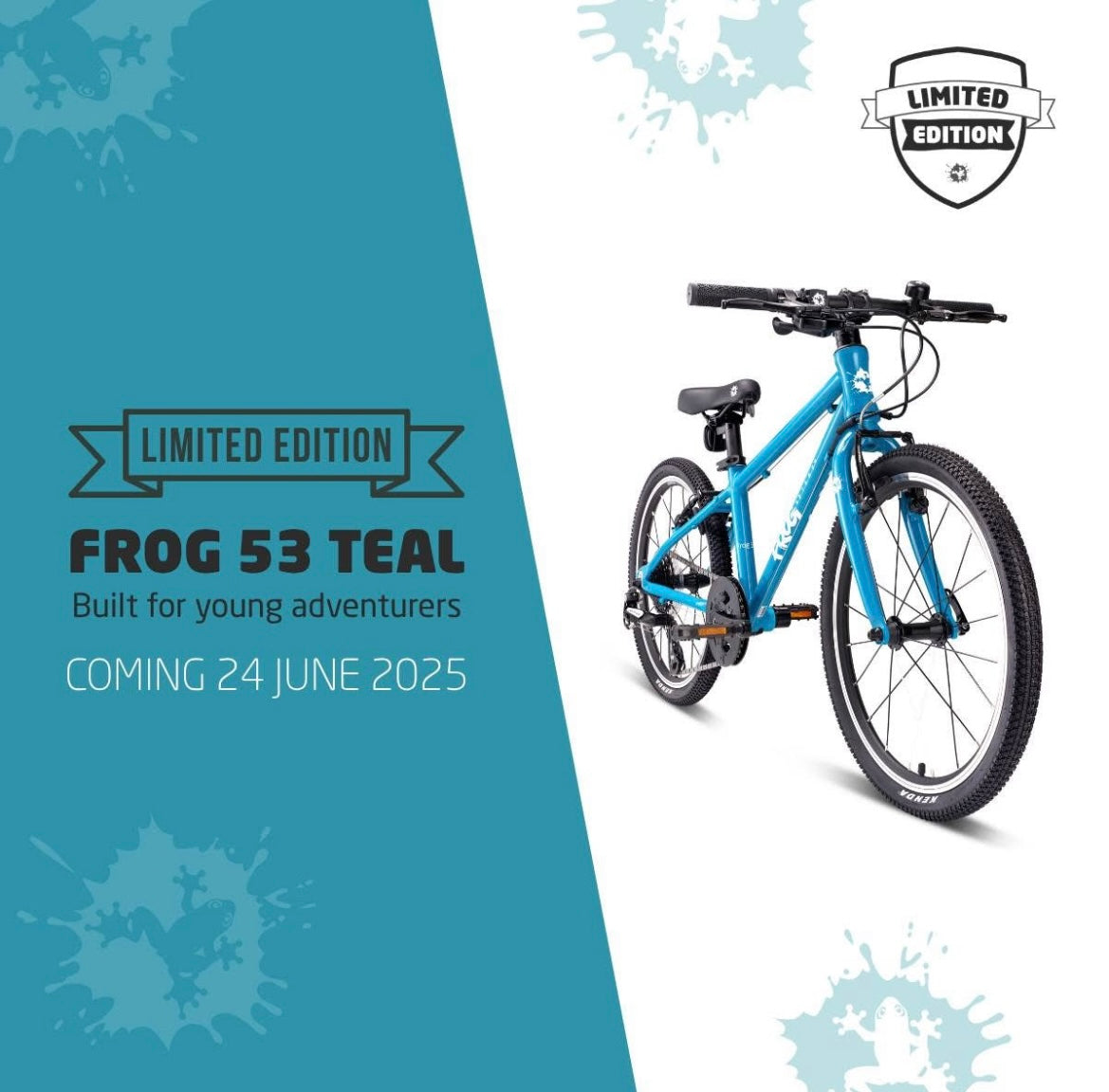 Brand New Frog Bike For Sale, Limited Edition Teal Frog 53 20” wheel Hybrid bike, 8 speed, V brakes, very lightweight, nationwide delivery is available.