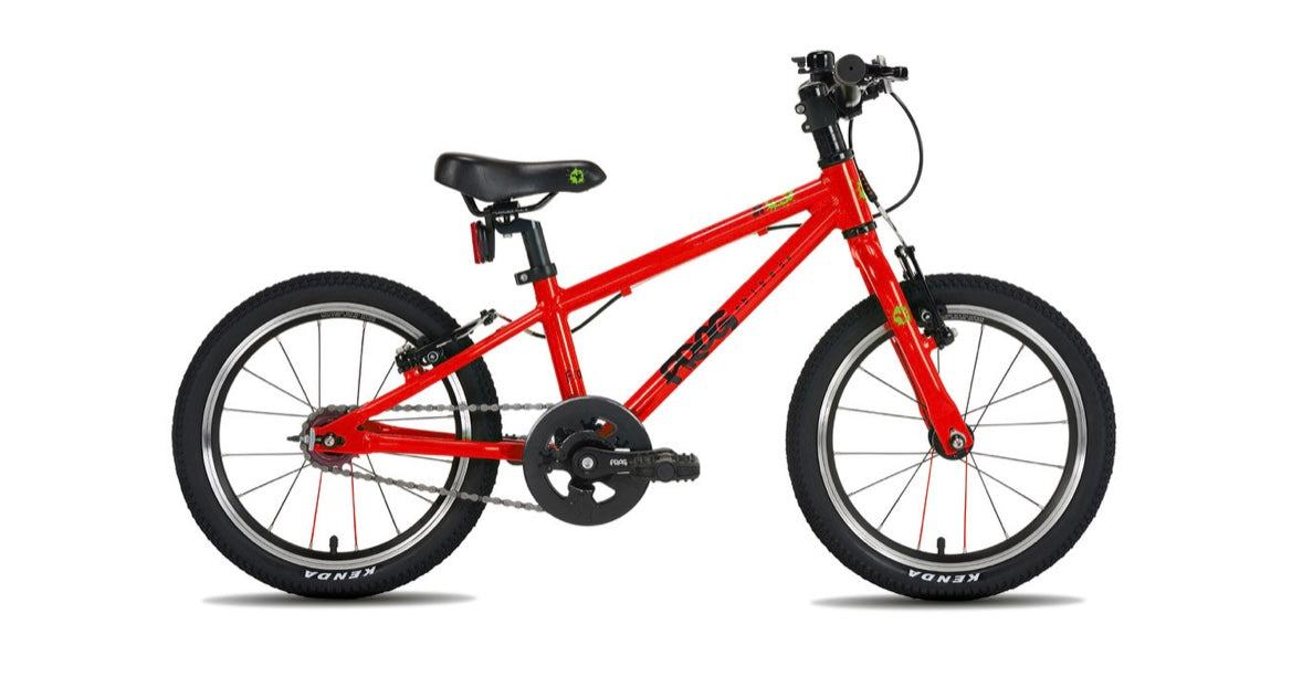 Brand New Frog Bike For Sale, Red Frog 44 First Pedal Bike, 16” wheels, V brakes, very lightweight, nationwide delivery is available.