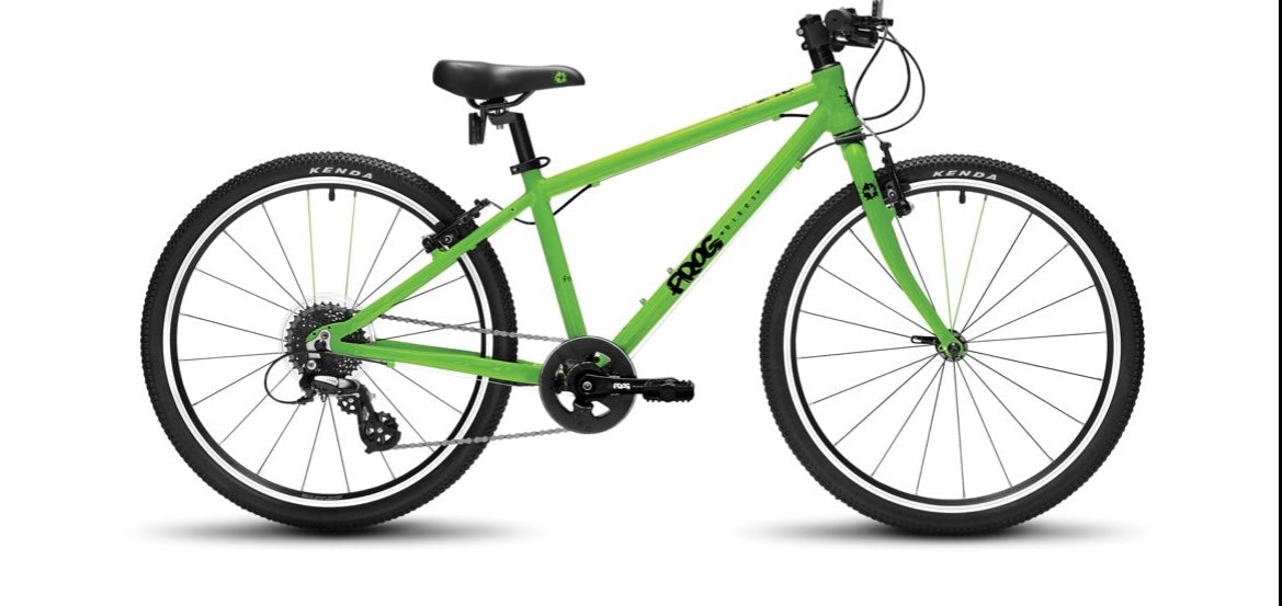 Brand New Frog Bike For Sale, Green Frog 61 Hybrid bike with 24” wheels, 8 speed, V brakes, very lightweight, nationwide delivery is available.