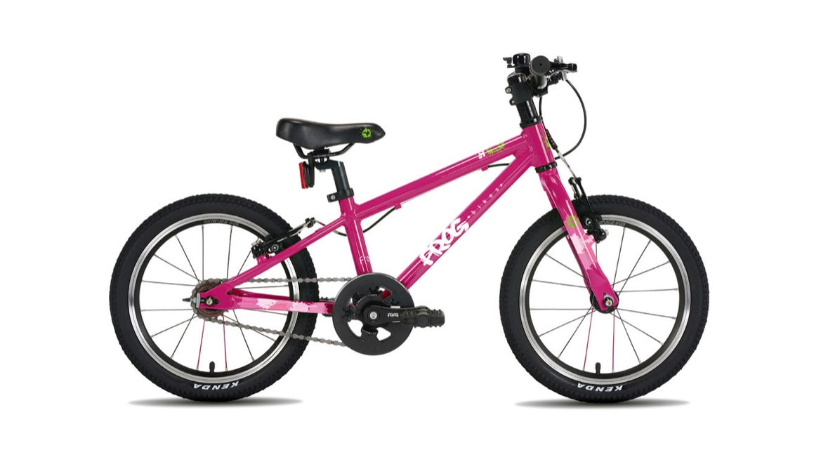 Brand New Frog Bike For Sale, Pink Frog 44 First Pedal Bike, 16” wheels, V brakes, very lightweight, nationwide delivery is available.