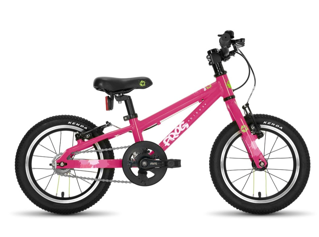 Brand New Frog Bike For Sale, Pink Frog 38 First Pedal Bike, 14” wheels, V brakes, very lightweight, nationwide delivery is available.