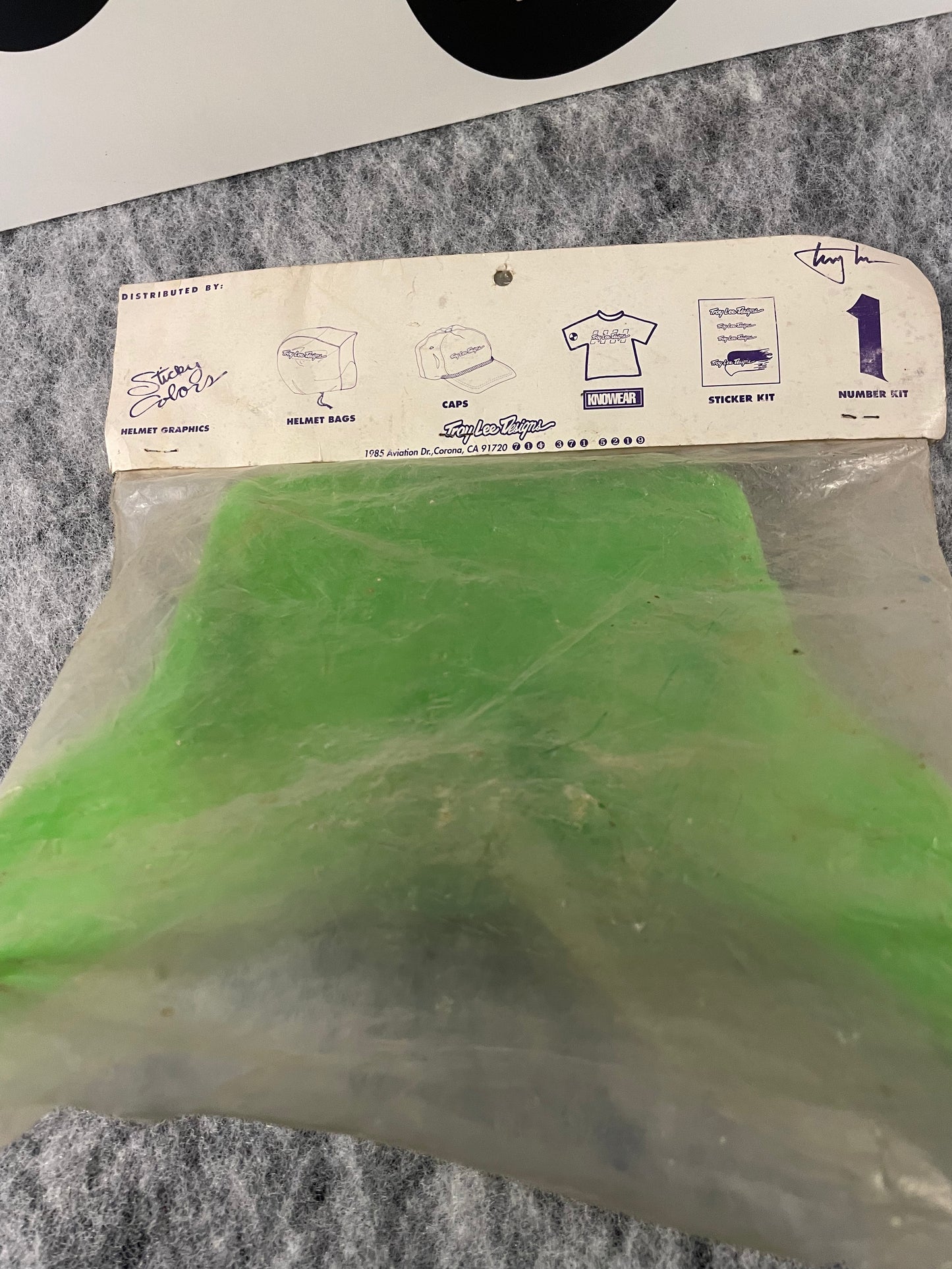 Troy Lee Designs Intrepid Visor, Flo Green, old school collectors piece. 90s era.