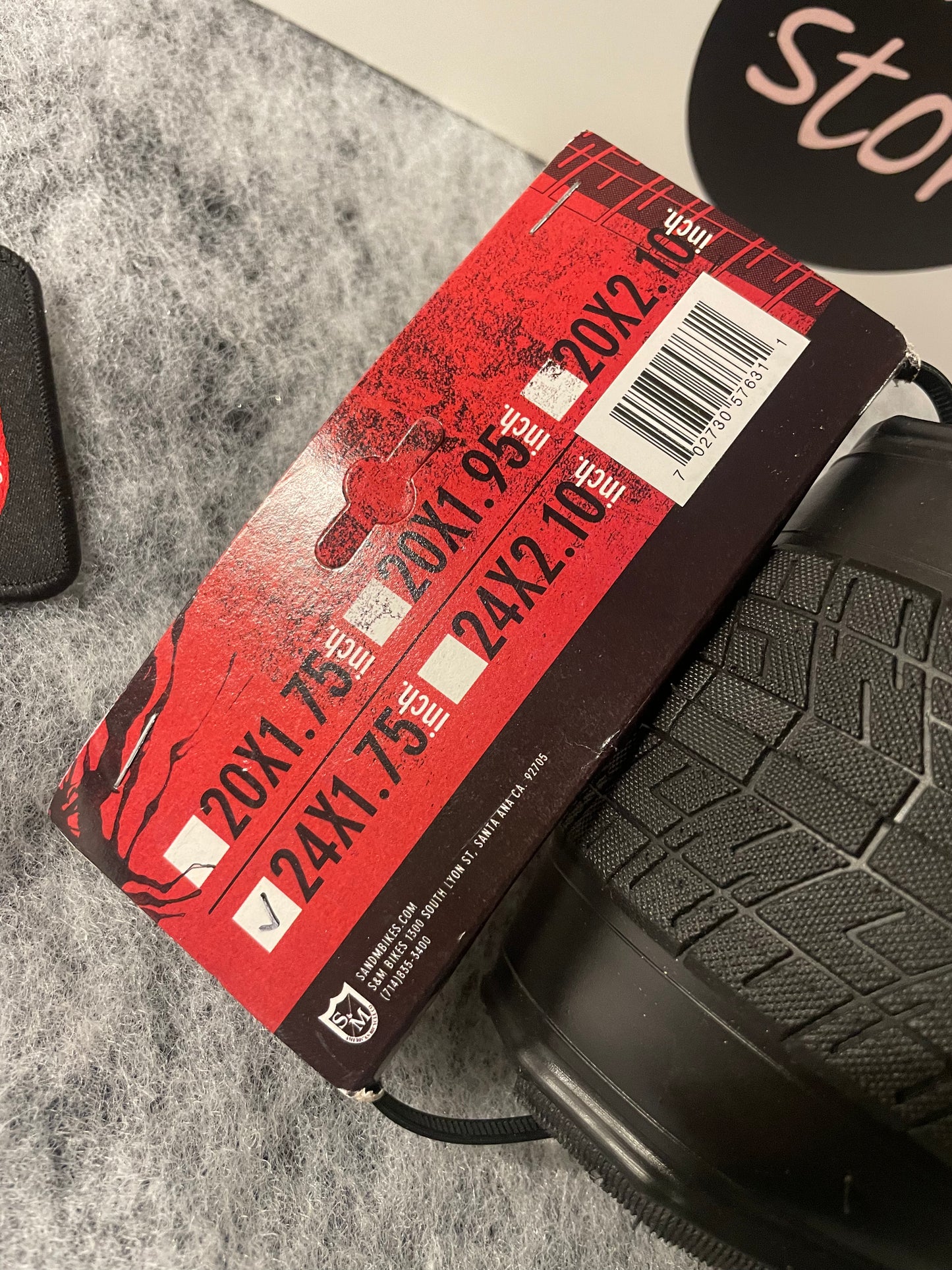 S&M Bikes BMX Trackmark cruiser 24 X 1.75 race / park / pump track tyre.
