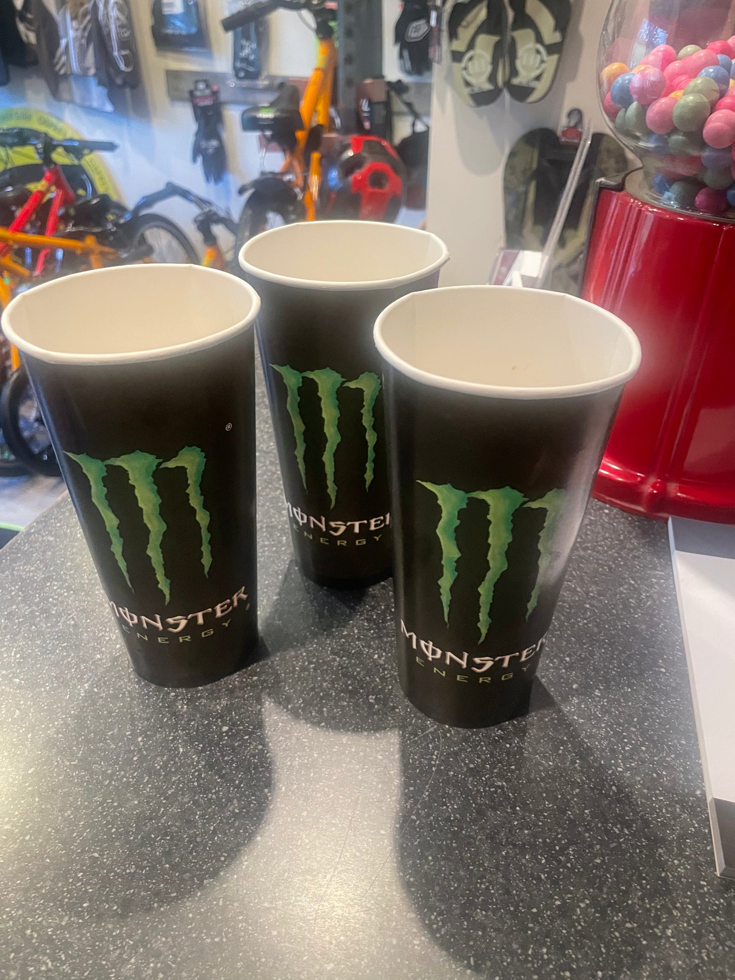 Monster Energy Paper Cups Athlete Only / official Monster event only. Brand New never used. Not readily available, very rare item.