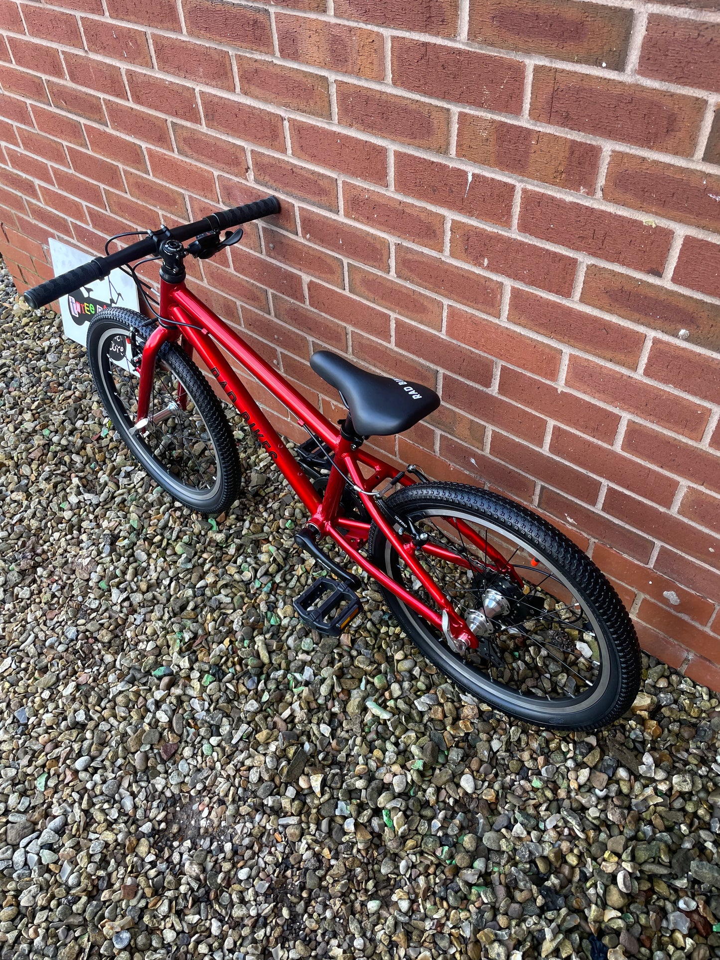 New Rad Bikes 20” for sale, metallic candy apple red, 20” wheels, 7 speed, very lightweight aluminium frame, delivery is available.