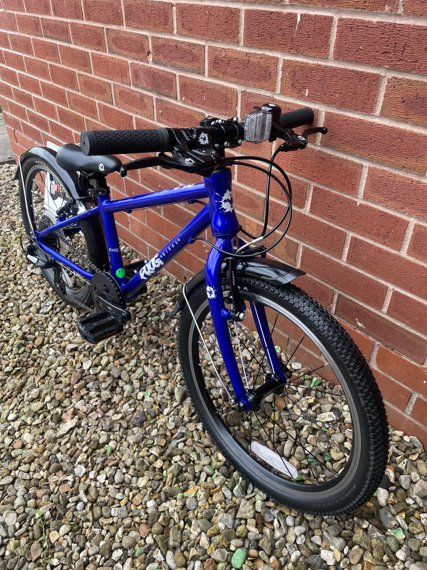 A Pre Loved Frog Bike For Sale, absolutely stunning Frog 53 in Electric Blue, 20” wheels, 8 speed, V brakes, mudguards, very lightweight, nationwide delivery is available.