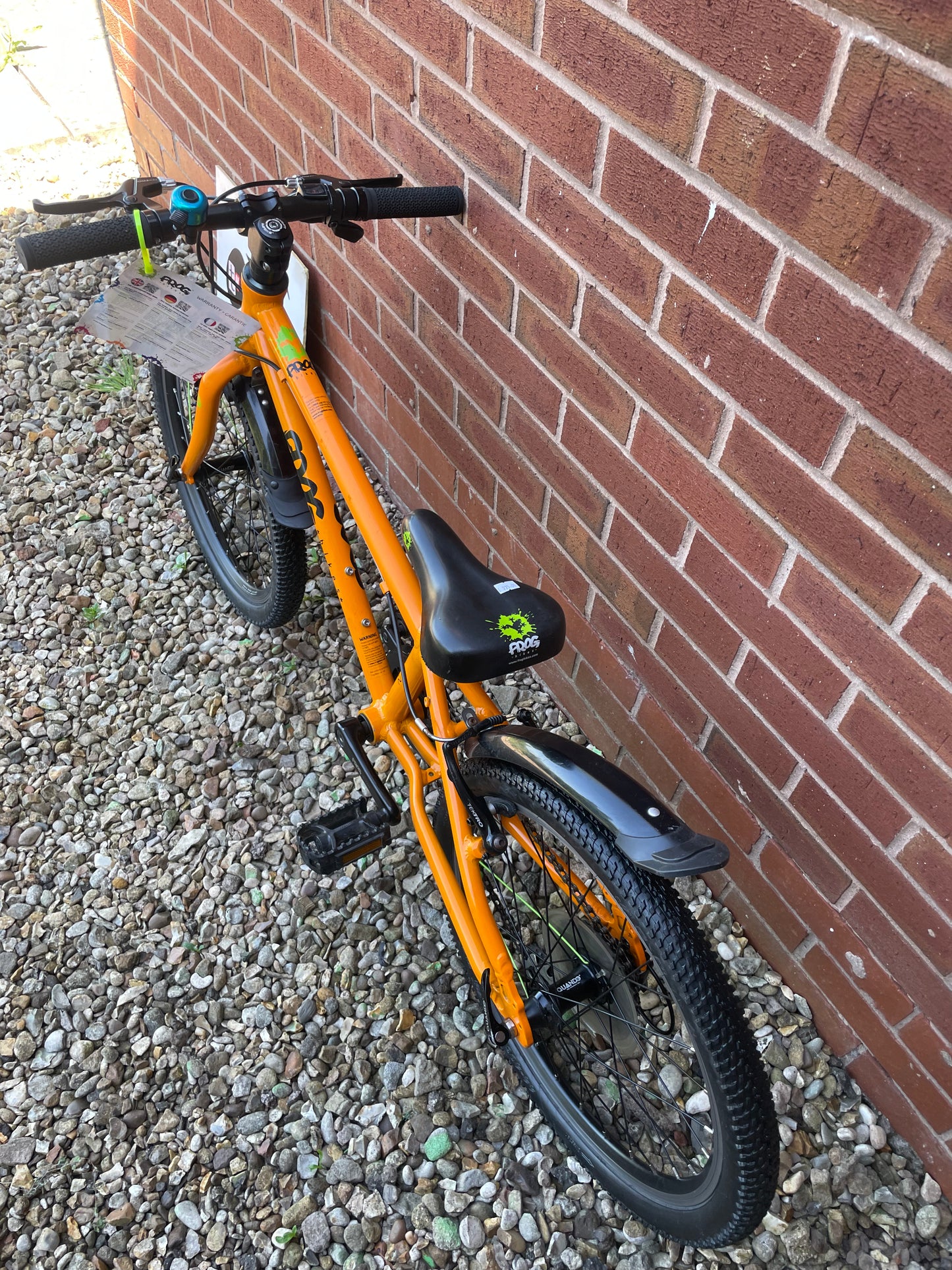 A Pre Loved Frog Bike For Sale, Orange Frog 52 Hybrid bike, 20” wheels, 8 speed, V brakes, very lightweight, 3 month warranty, nationwide delivery.