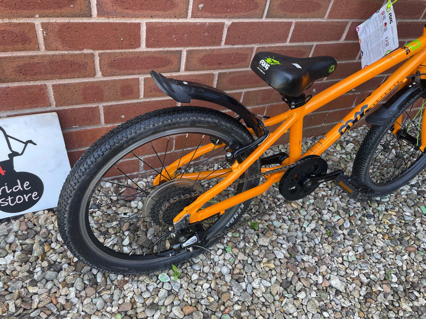 A Pre Loved Frog Bike For Sale, Orange Frog 52 Hybrid bike, 20” wheels, 8 speed, V brakes, very lightweight, 3 month warranty, nationwide delivery.