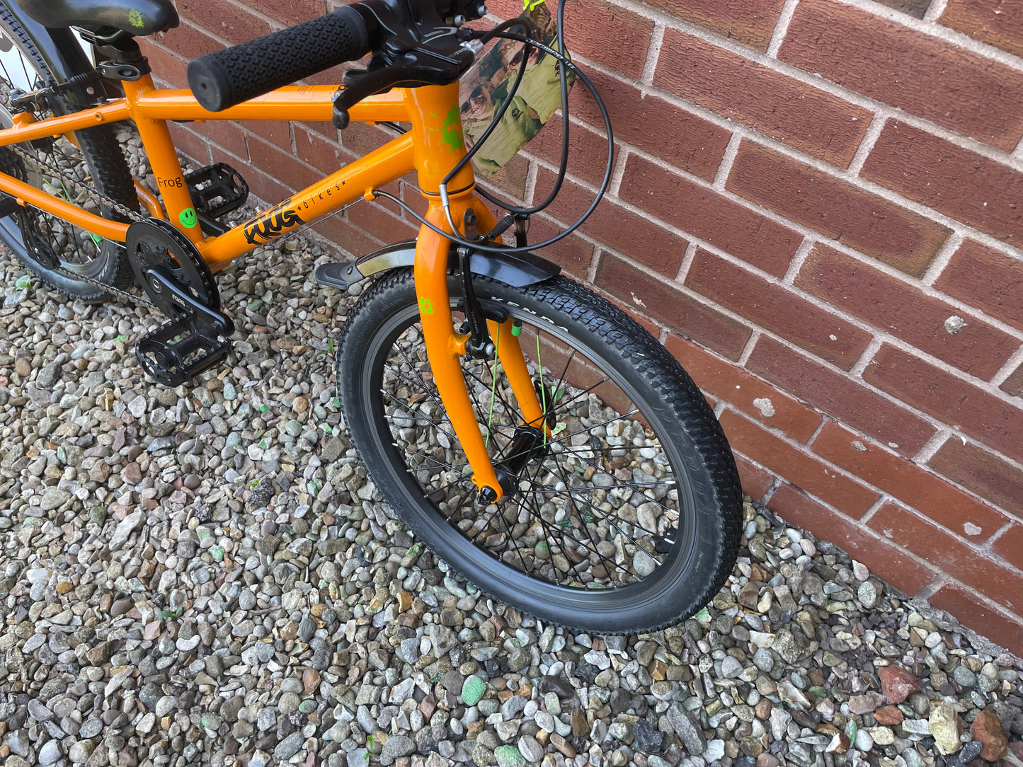 A Pre Loved Frog Bike For Sale, Orange Frog 52 Hybrid bike, 20” wheels, 8 speed, V brakes, very lightweight, 3 month warranty, nationwide delivery.