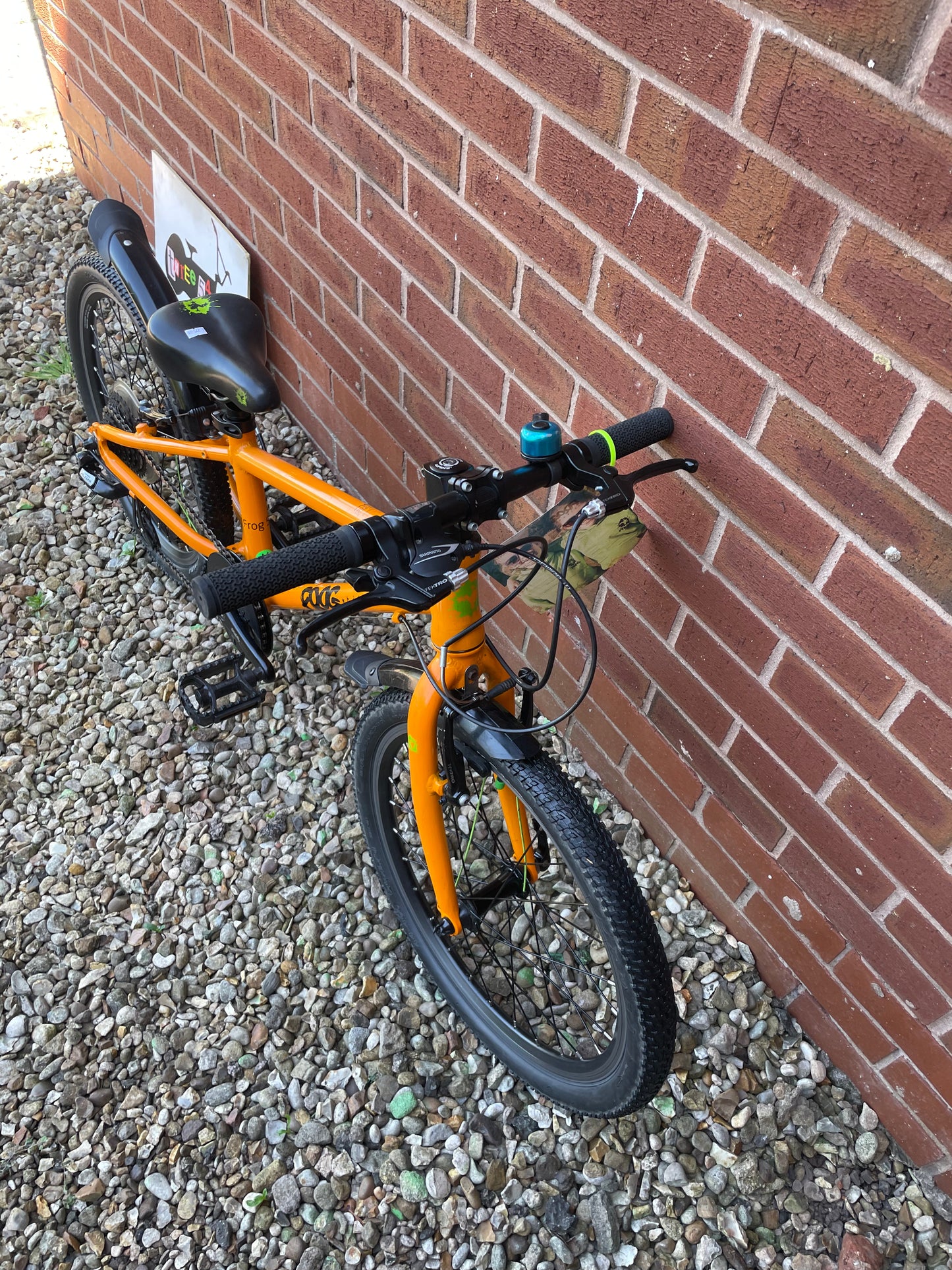 A Pre Loved Frog Bike For Sale, Orange Frog 52 Hybrid bike, 20” wheels, 8 speed, V brakes, very lightweight, 3 month warranty, nationwide delivery.