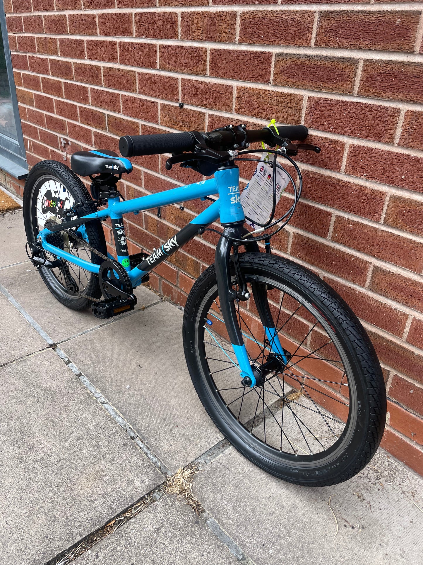 A Pre Loved Frog Bike For Sale, Team Sky Frog 52, 20” wheels, 8 gears, V brakes, very lightweight, nationwide delivery is available.