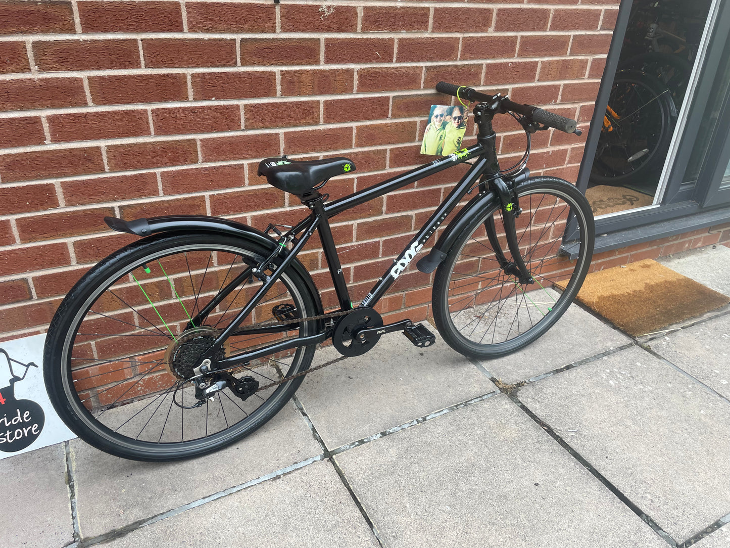 A Pre Loved Frog Bike For Sale, Black Frog 73, 26” wheels, 8 gears, V brakes, mudguards, very lightweight, 3 months warranty, nationwide delivery is available.