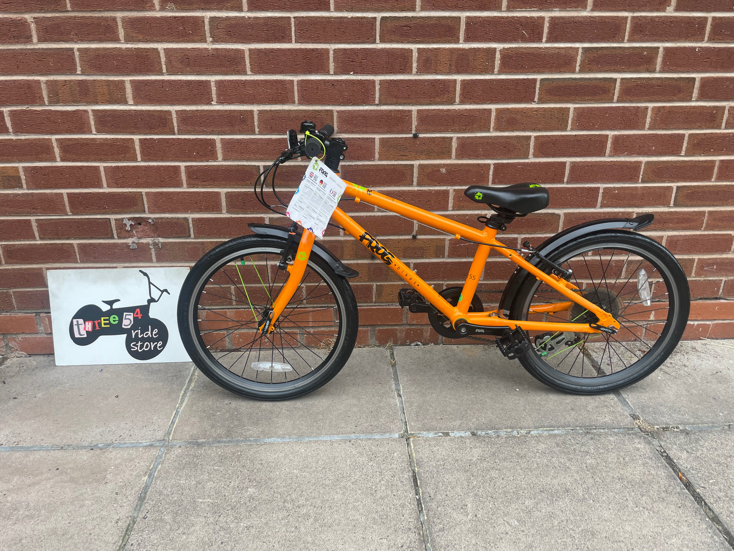A Pre Loved Frog Bike For Sale, Frog 55 hybrid bike, Orange, 20” wheels, 8 speed, V brakes, mudguards, 3 months warranty, nationwide delivery is available.