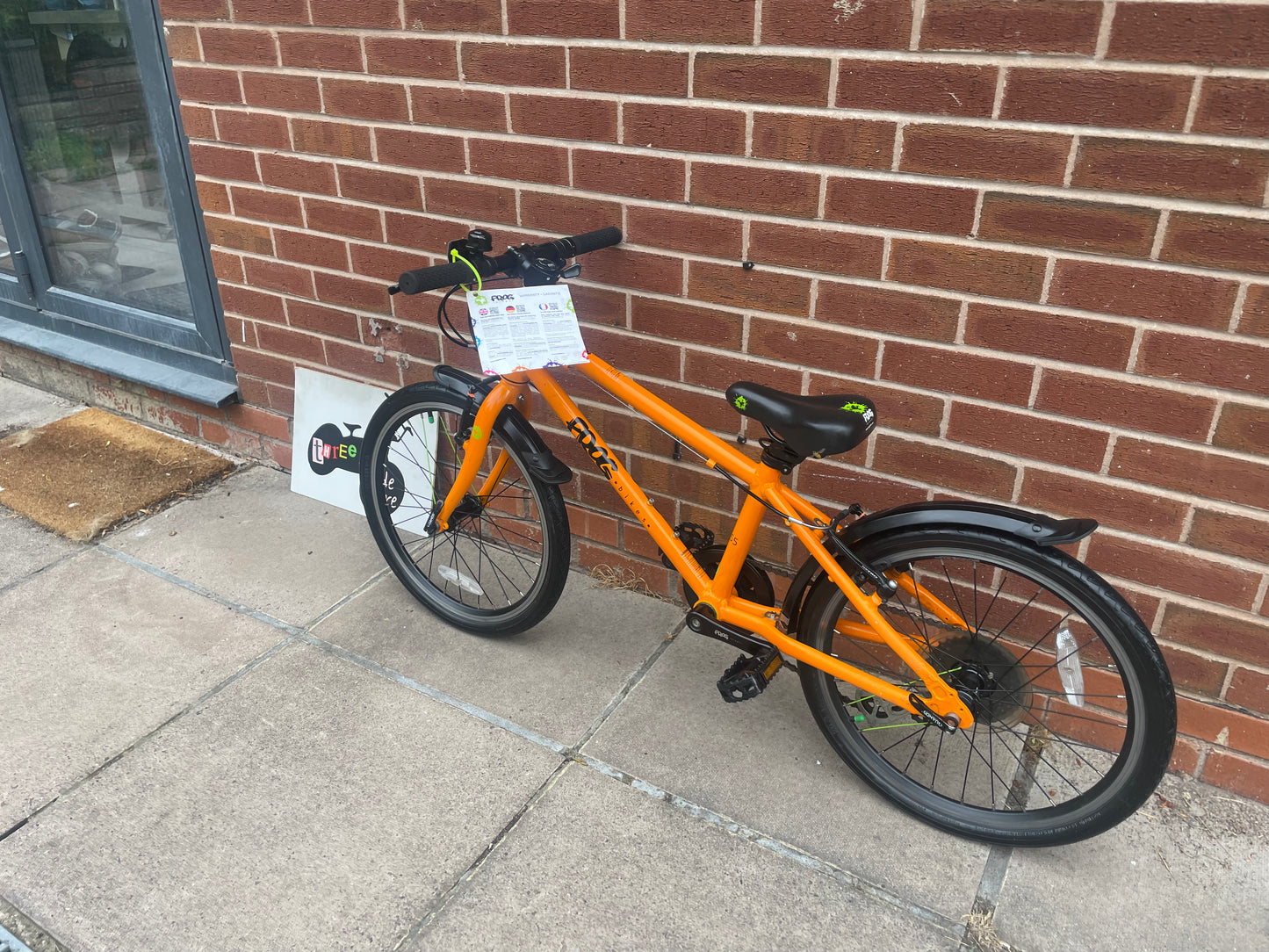 A Pre Loved Frog Bike For Sale, Frog 55 hybrid bike, Orange, 20” wheels, 8 speed, V brakes, mudguards, 3 months warranty, nationwide delivery is available.