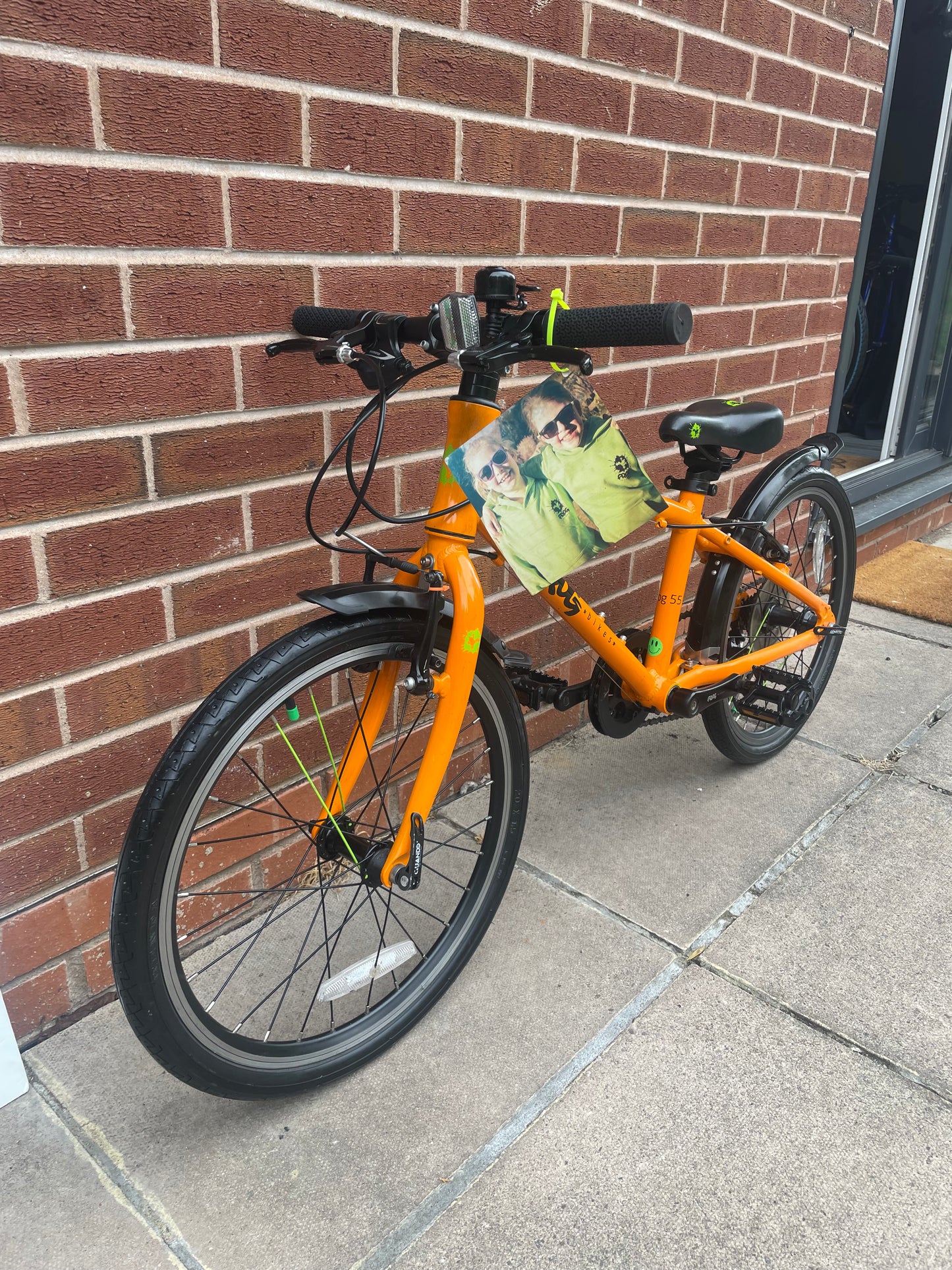 A Pre Loved Frog Bike For Sale, Frog 55 hybrid bike, Orange, 20” wheels, 8 speed, V brakes, mudguards, 3 months warranty, nationwide delivery is available.