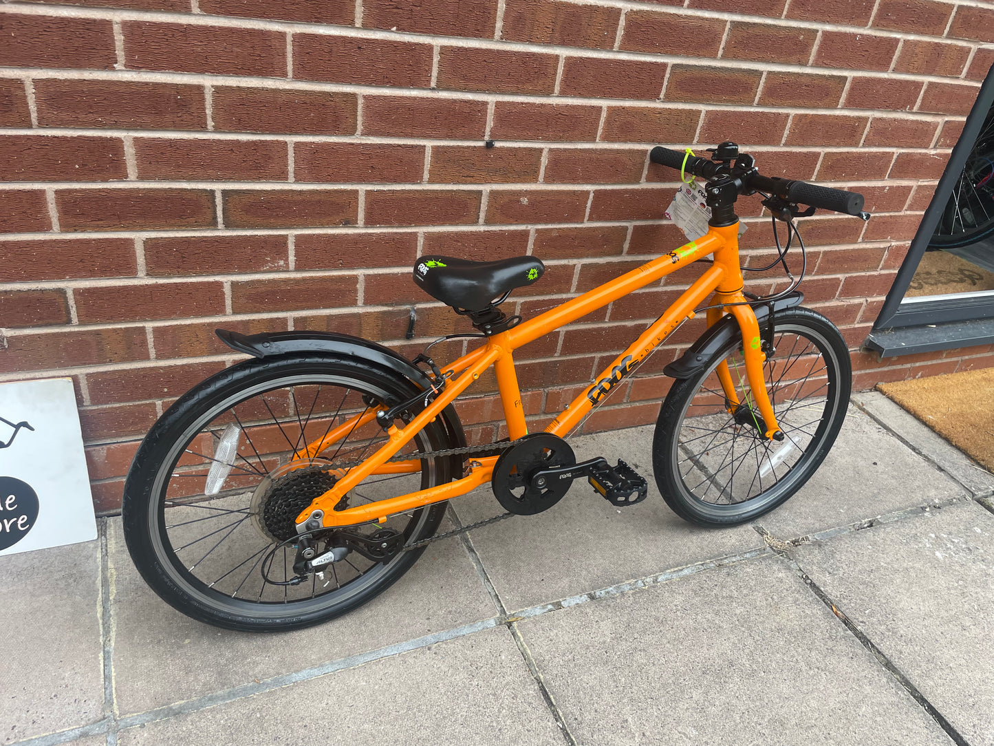 A Pre Loved Frog Bike For Sale, Frog 55 hybrid bike, Orange, 20” wheels, 8 speed, V brakes, mudguards, 3 months warranty, nationwide delivery is available.