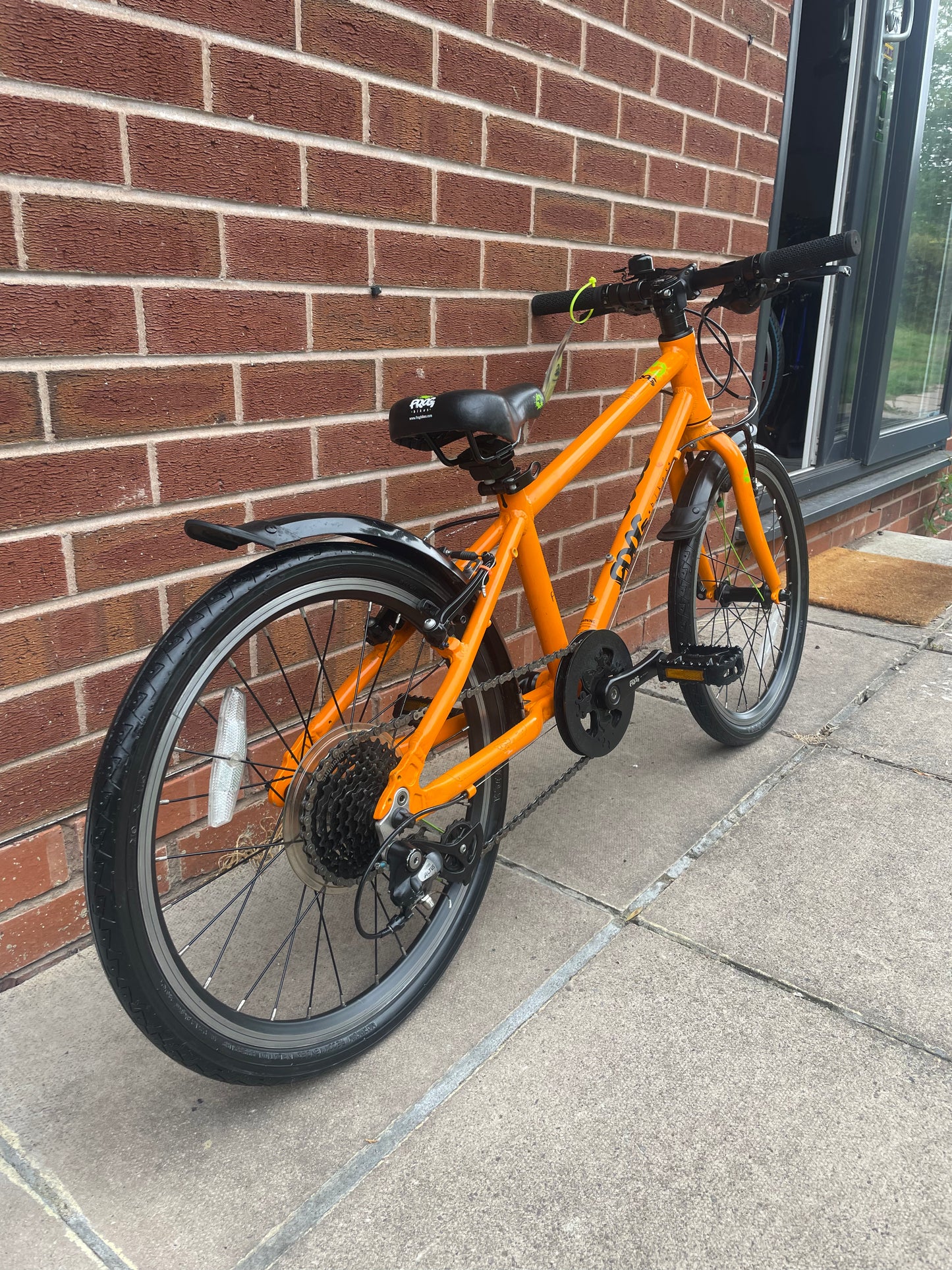A Pre Loved Frog Bike For Sale, Frog 55 hybrid bike, Orange, 20” wheels, 8 speed, V brakes, mudguards, 3 months warranty, nationwide delivery is available.