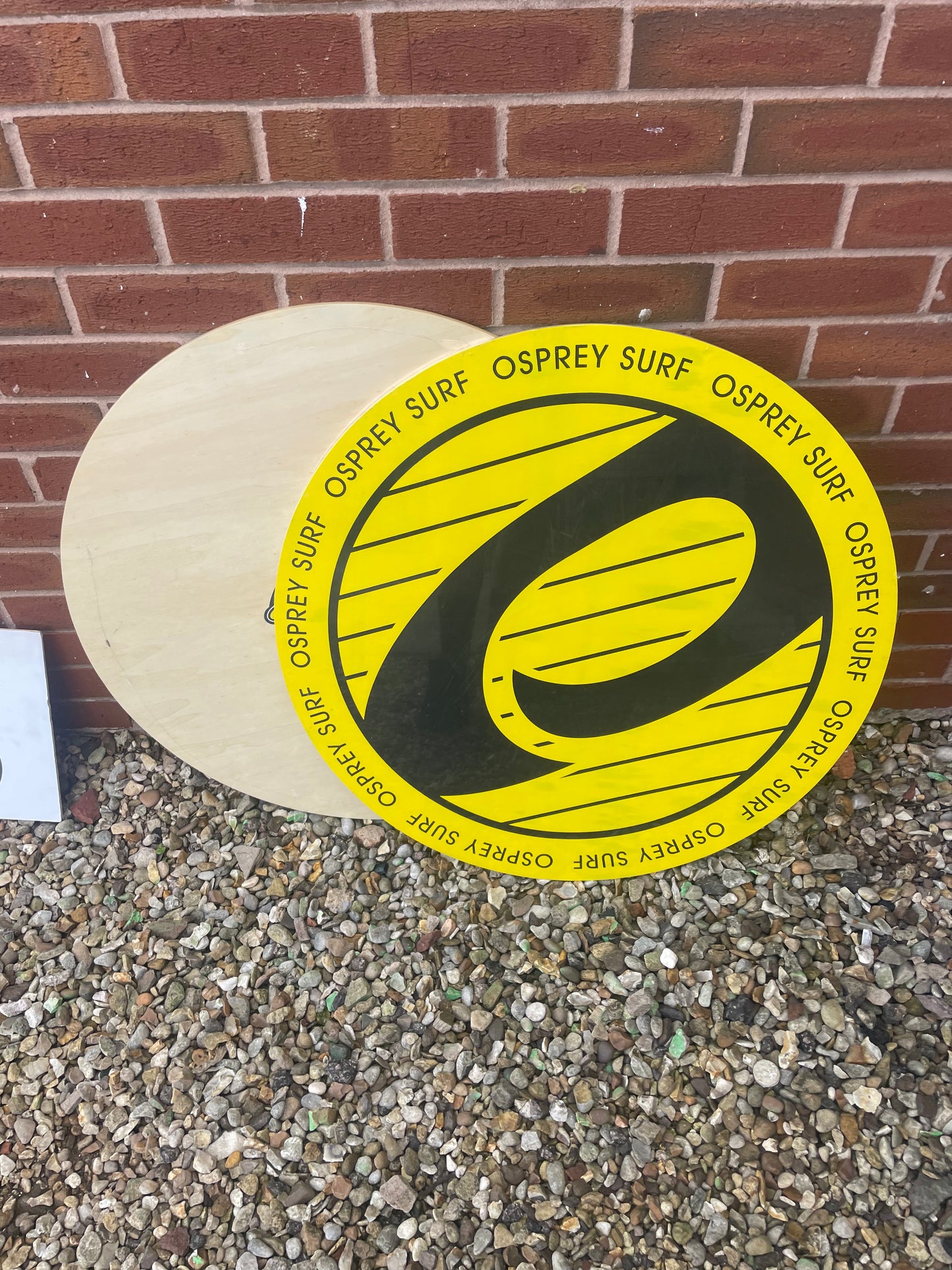 VW Camper surf / skim board table yellow surf bus, day van, camper, motor home table top.