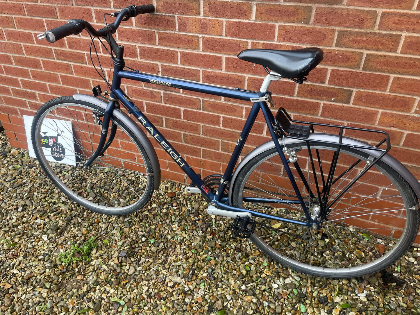 Refurbished Raleigh Pioneer Jaguar 18 speed Mens bicycle. Black, mudguards, luggage rack. Nationwide delivery is available.