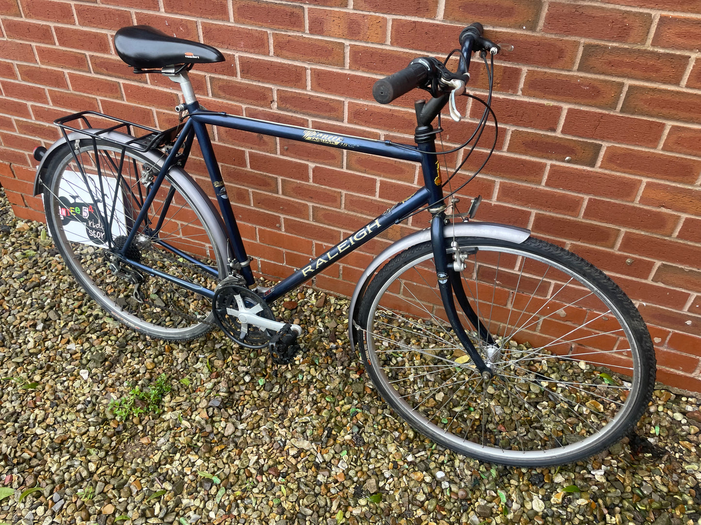 Refurbished Raleigh Pioneer Jaguar 18 speed Mens bicycle. Black, mudguards, luggage rack. Nationwide delivery is available.