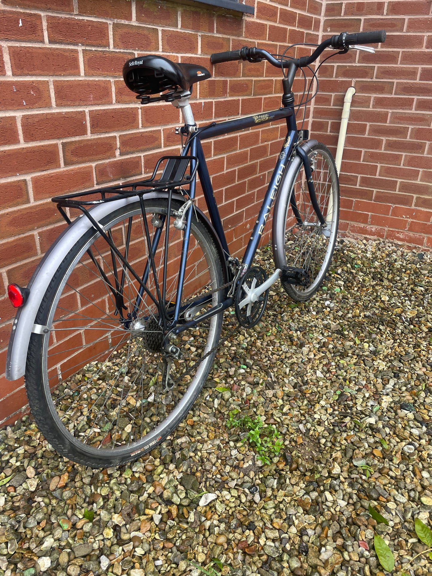 Refurbished Raleigh Pioneer Jaguar 18 speed Mens bicycle. Black, mudguards, luggage rack. Nationwide delivery is available.