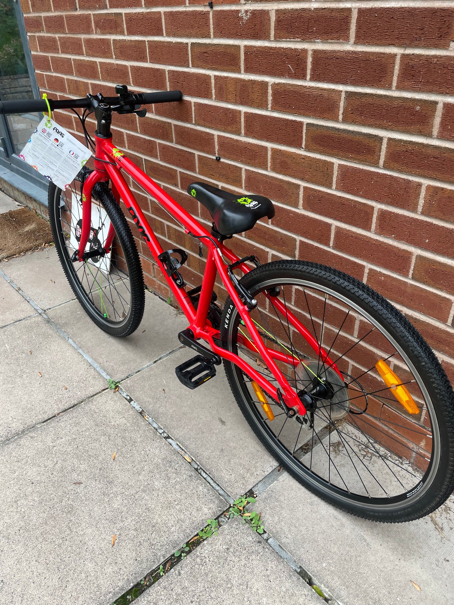 A Pre Loved Frog Bike For Sale, Red Frog 69, 26β wheels, 8 speed, V brakes, bottle cage, very lightweight, nationwide delivery is available.