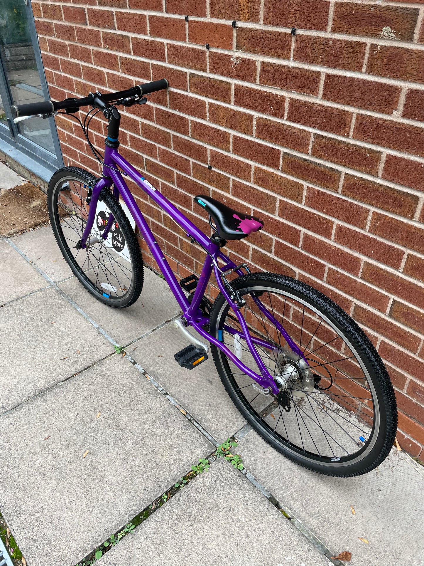 A Pre Loved Squish Bike For Sale, 26” Purple Squish Bike, 8 speed, V brakes, very lightweight, fully serviced, nationwide delivery is available.