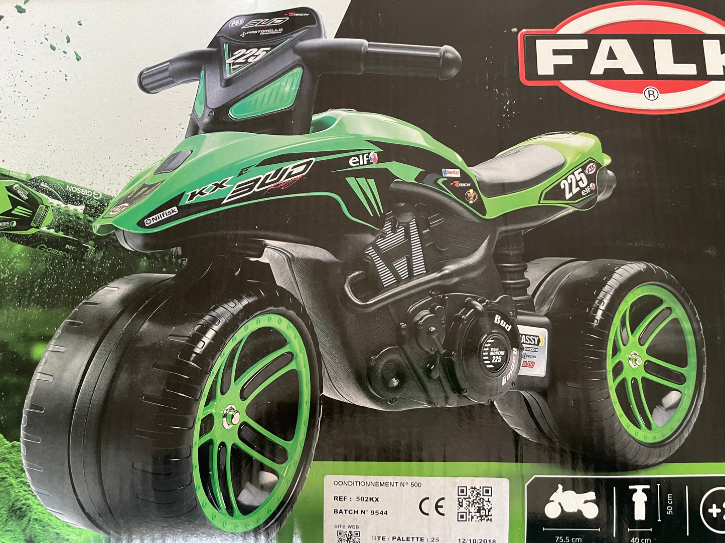 Brand new balance bike Falk balance bike Bud Racing Kawasaki balance bike motocross balance bike