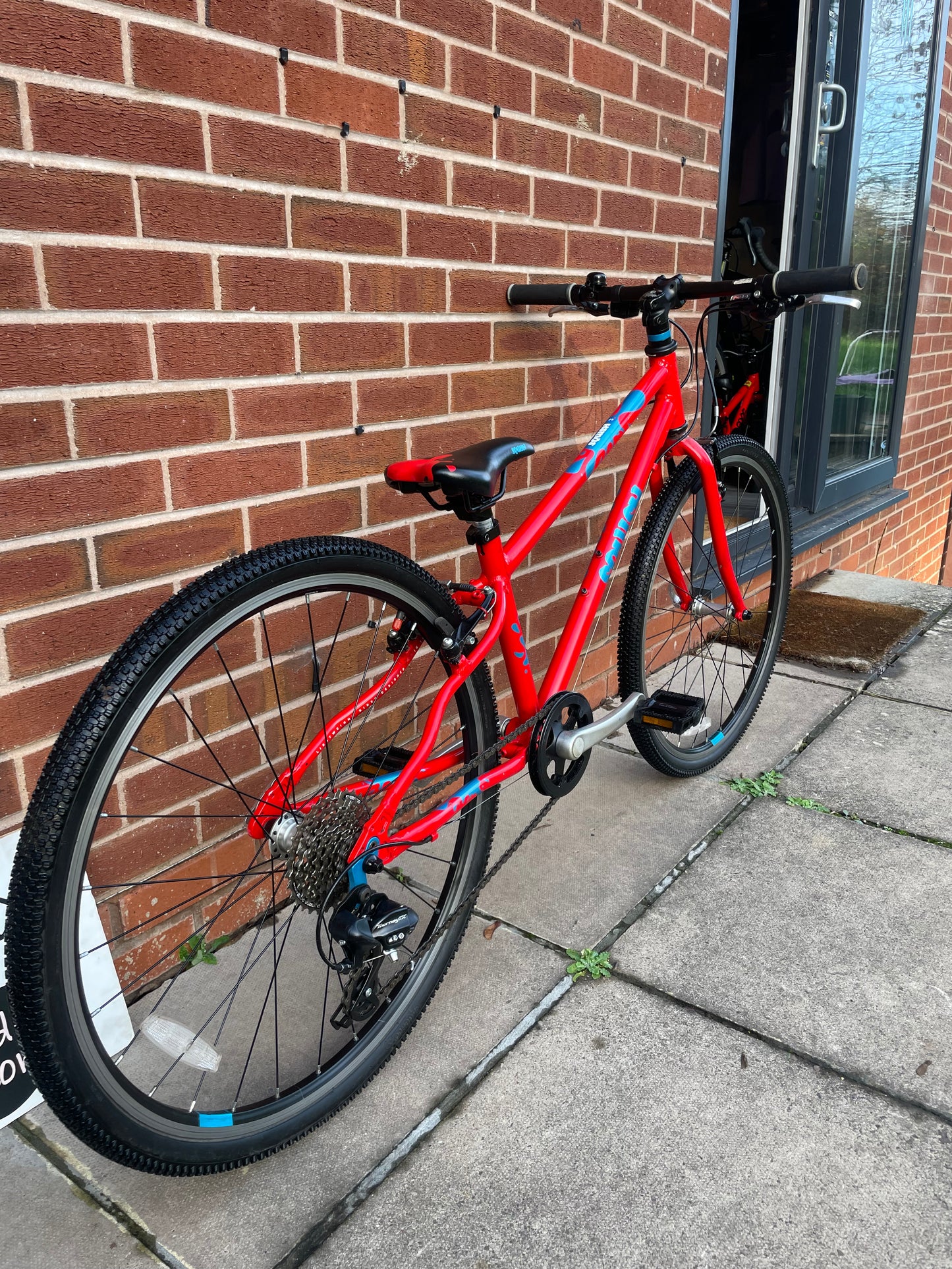 A Pre Loved Squish Bike For Sale, Red, 26” wheels, 8 speed, V brakes, very lightweight children’s bicycle, nationwide delivery is available.