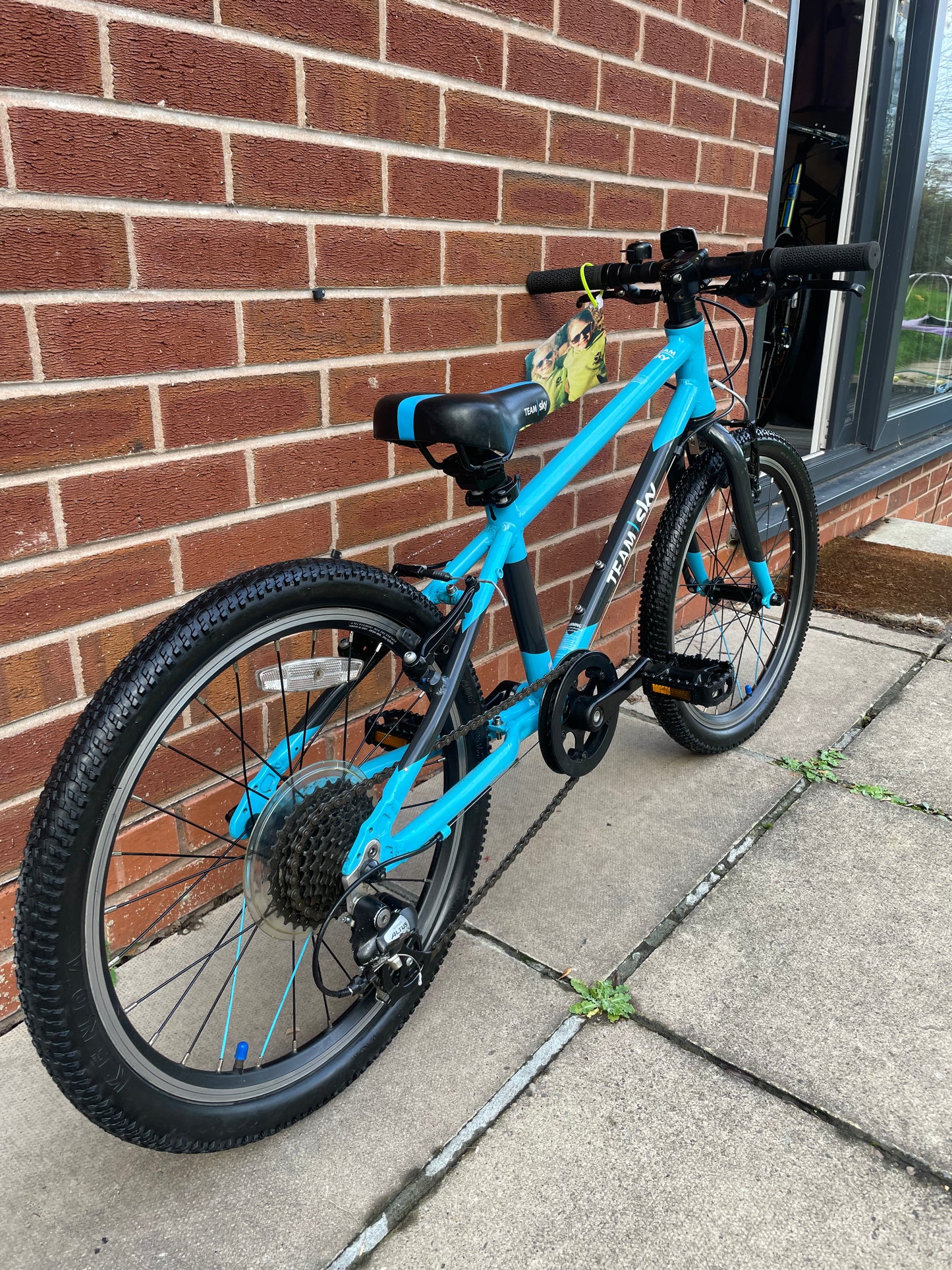 A Pre Loved Frog Bike For Sale, Team Sky Frog 55, Blue Frog 55, 20” wheels, 8 speed, V brakes, very lightweight, nationwide delivery is available.