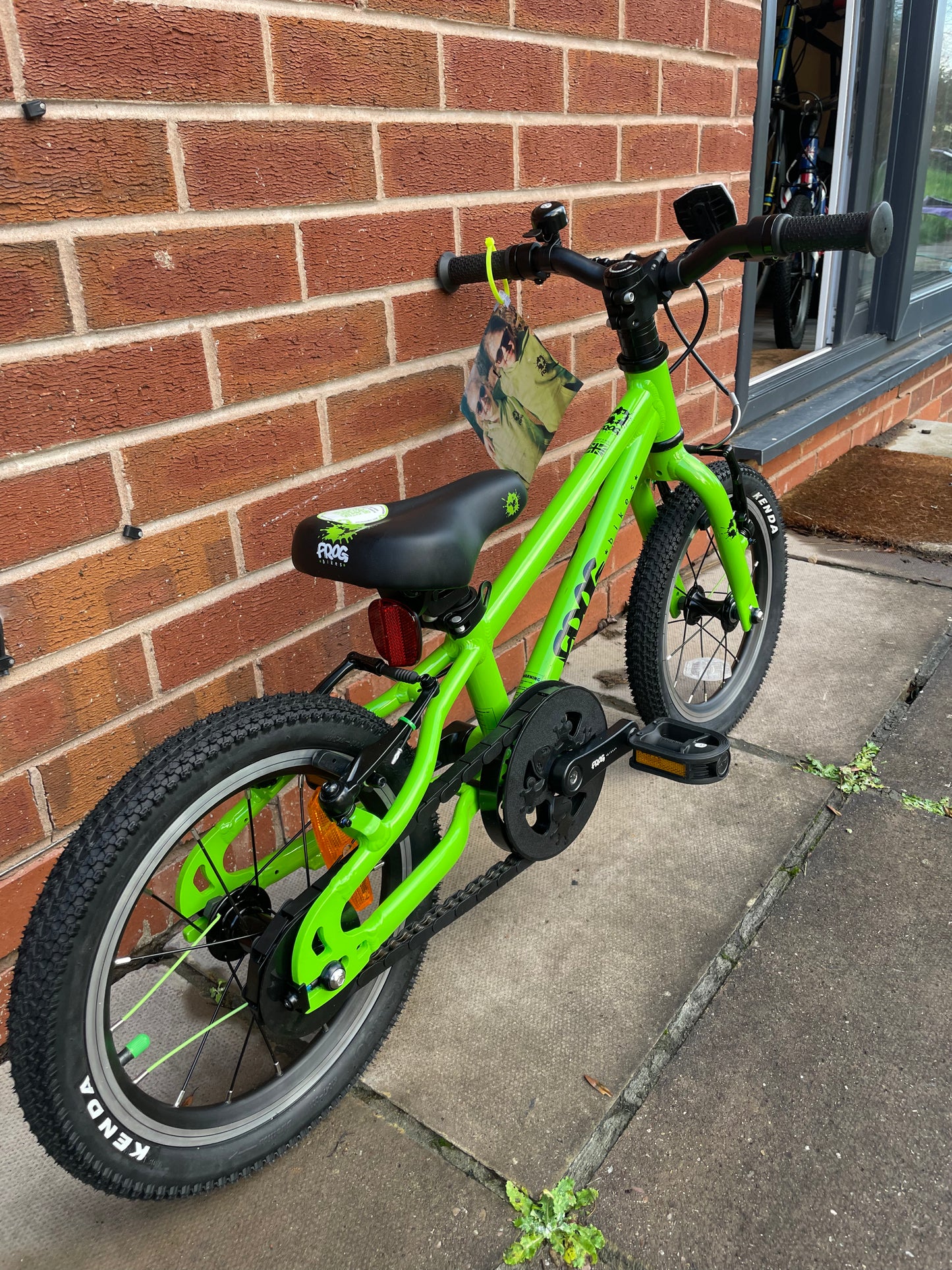 Brand New Frog Bike For Sale, Green Frog 38 First Pedal Bike, 14” wheels, V brakes, very lightweight, nationwide delivery is available.