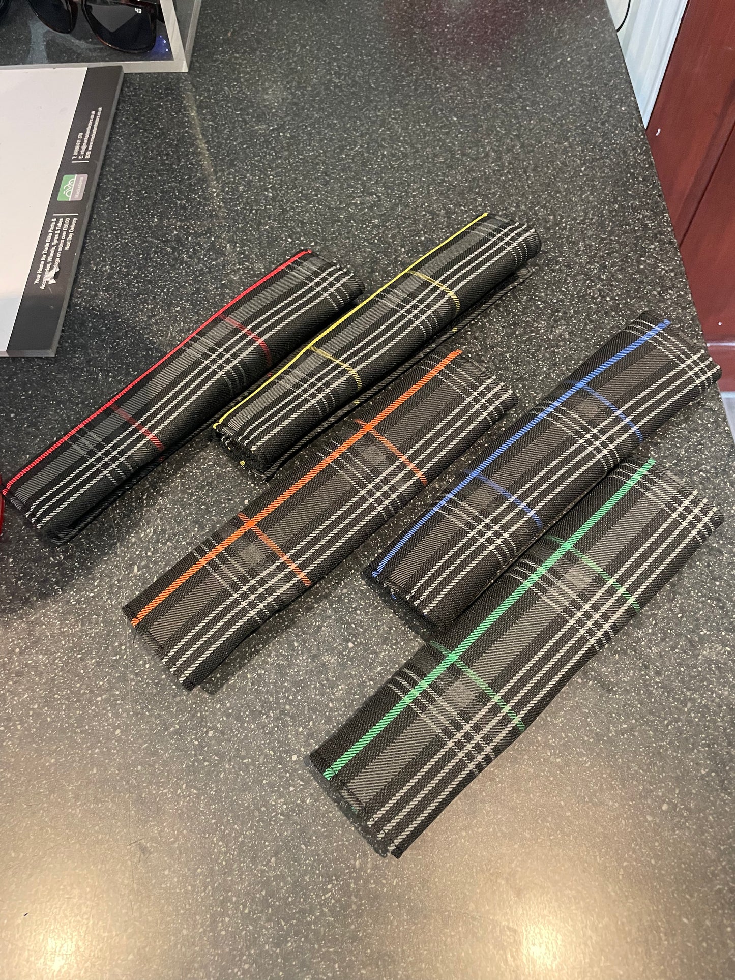 VW Volkswagen GTi Tartan seat belt pads for car, pickup, van, camper, race van, truck etc