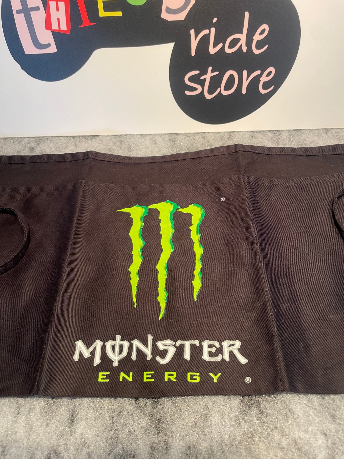 Monster Energy Drink Bar Keepers Apron, one size fits all, 3X pockets, genuine collectors item, athlete only.