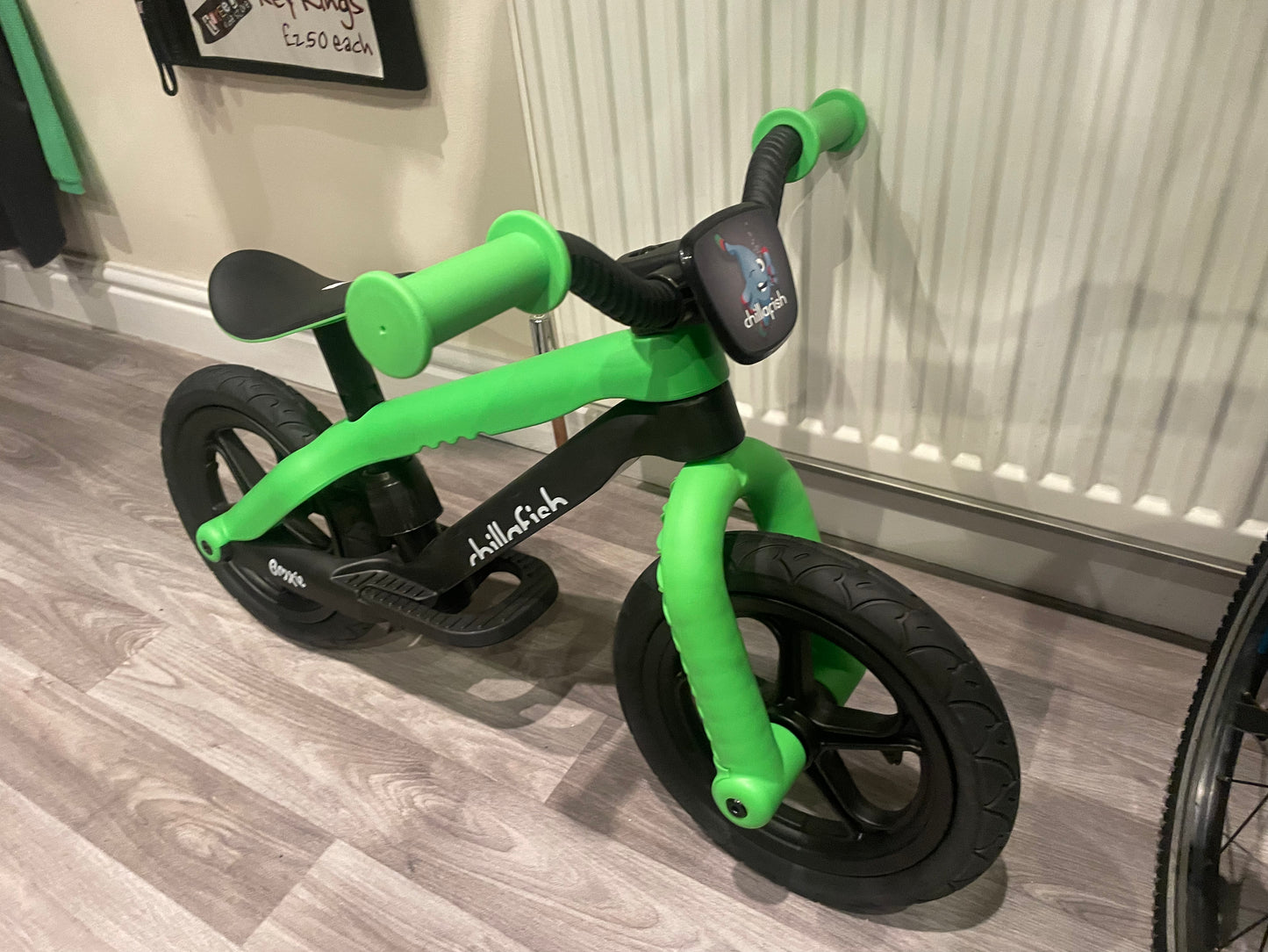 Brand new balance bike BMXIE BMX 2-4 year old green &black, rear brake, racing number plate, nationwide delivery is available