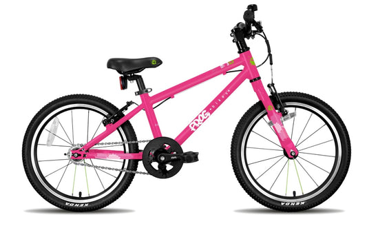 Brand New Frog Bike For Sale, Frog 47 available in Pink, white/spotty, Orange, Red, Green and Blue. 18” wheels, single speed, V brakes, very lightweight aluminium frame, nationwide delivery is available.