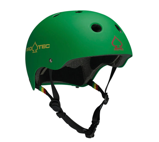 Pro-Tec helmet, skate helmet, skateboard helmet, BMX helmet, Rasta Green L & XL available.