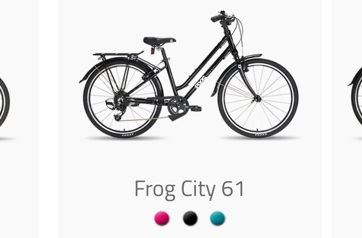 Brand New Frog Bike City 61 For Sale, available in Pink, Black and Teal. 24” wheels, 8 speed, V brakes, luggage rack, very lightweight aluminium frame, nationwide delivery is available.