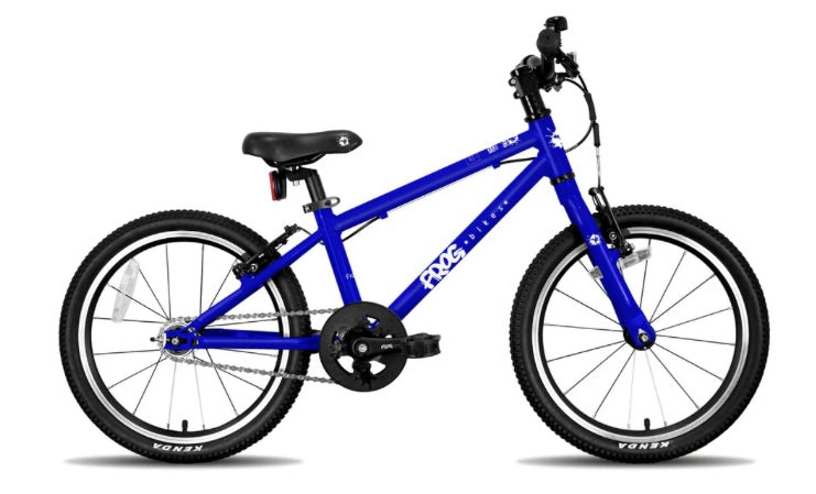 Brand New Frog Bike For Sale, Electric Blue Frog 47 First Pedal Bike, 18” wheels, V brakes, Very lightweight, nationwide delivery is available.