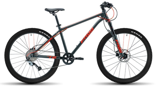 Brand New Frog Bikes 72 Mountain Bike For Sale. Available in Red and Green. 26” wheels, 9 speed, hydraulic disc brakes, fully adjustable suspension forks, very lightweight aluminium frame, nationwide delivery is available.