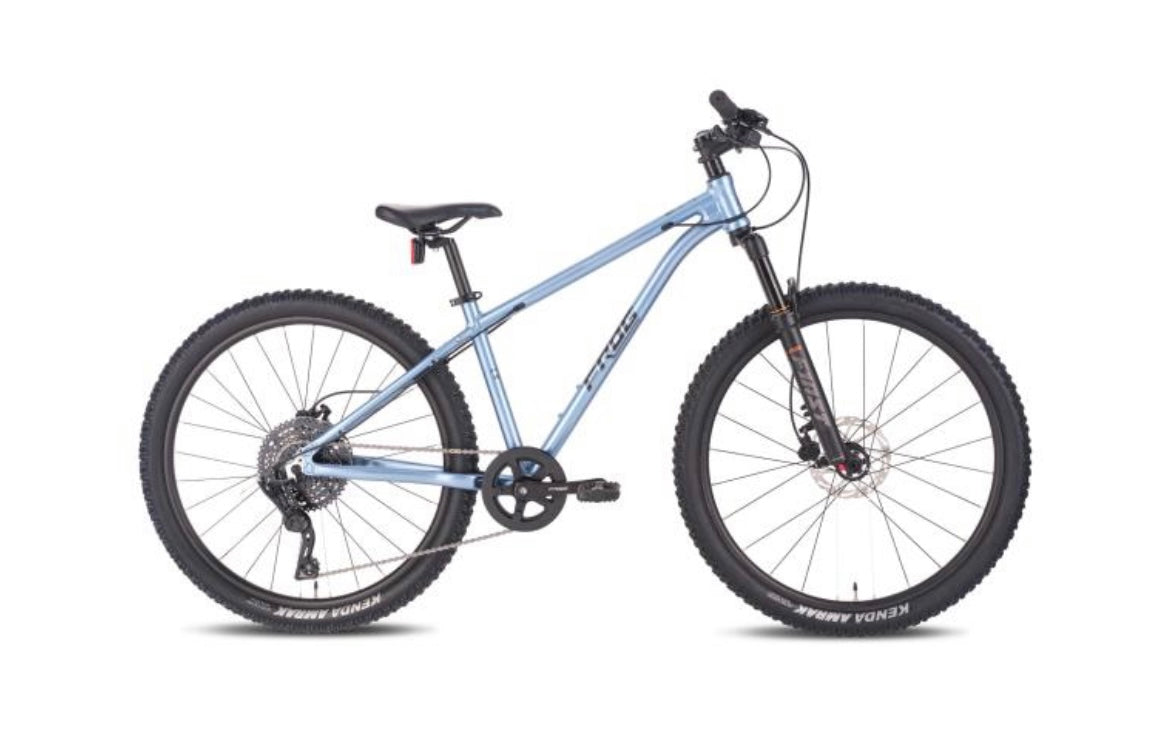 Frog 62 / 69 Mountain Bike, Suspension Front Fork, 24” wheels, hydraulic disc brakes, blue / gold nationwide delivery is available.