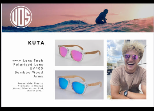 Union of Surf Sunglasses, Kuta and Kuta XL, polarised lens UV400, bamboo wood arms, nationwide delivery.