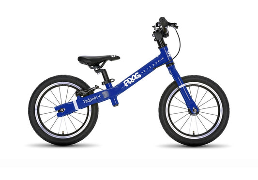 Brand New Frog Tadpole Plus Balance Bike, 14” wheels, Rear V brake, padded seat, very lightweight, available in green, red, blue and pink, nationwide delivery is available.