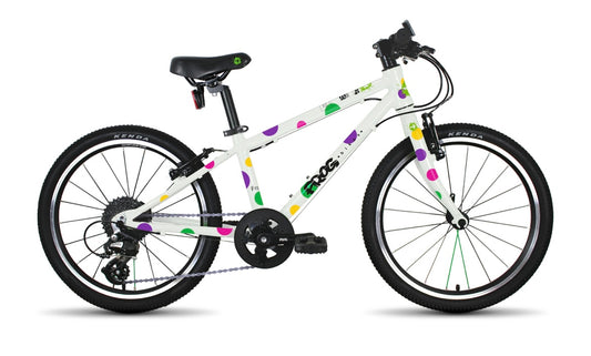 Brand New Frog Bike For Sale, Frog 53, available in Red, Green, Blue, Orange, Purple, Pink and White/spotty. 20” wheels, 8 speed, V Brakes, very lightweight, nationwide delivery is available.