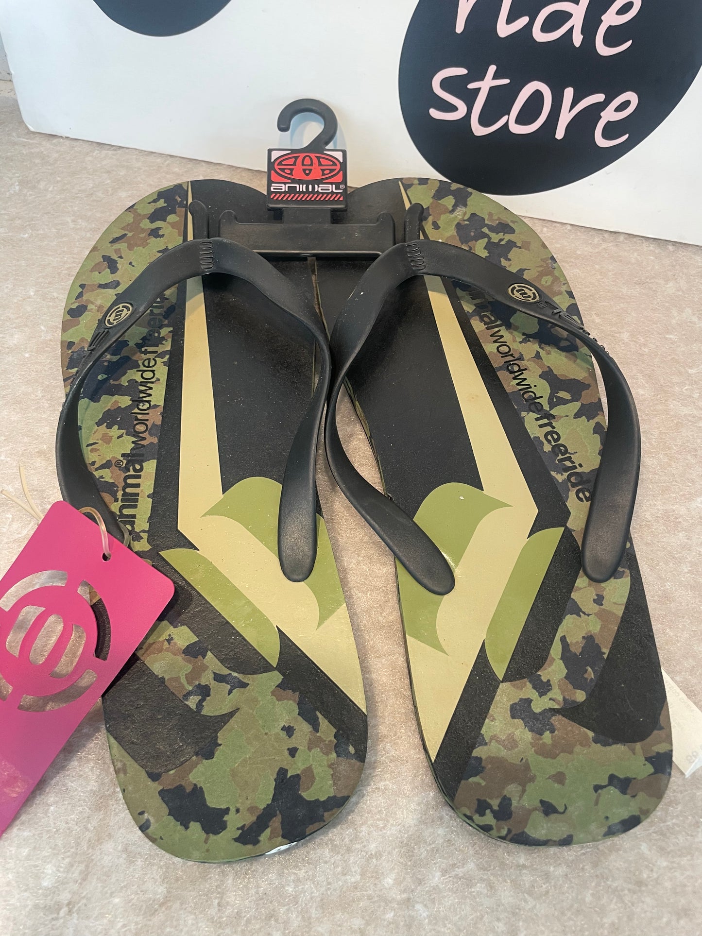 Animal Cammo Men’s Flip Flops /sandals / beach wear, surf, surfing clothing.