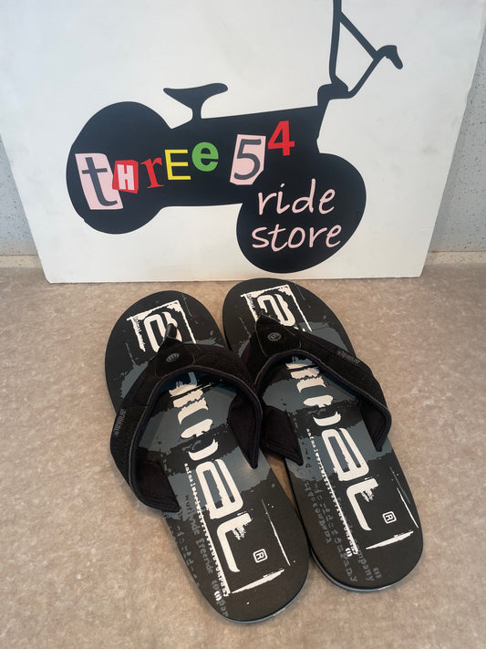 Animal Flip Flops, men’s, beach shoes, holiday, surf shoes, surfing, black / grey.