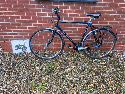 Refurbished Raleigh Pioneer Jaguar 18 speed Mens bicycle. Black, mudguards, luggage rack. Nationwide delivery is available.