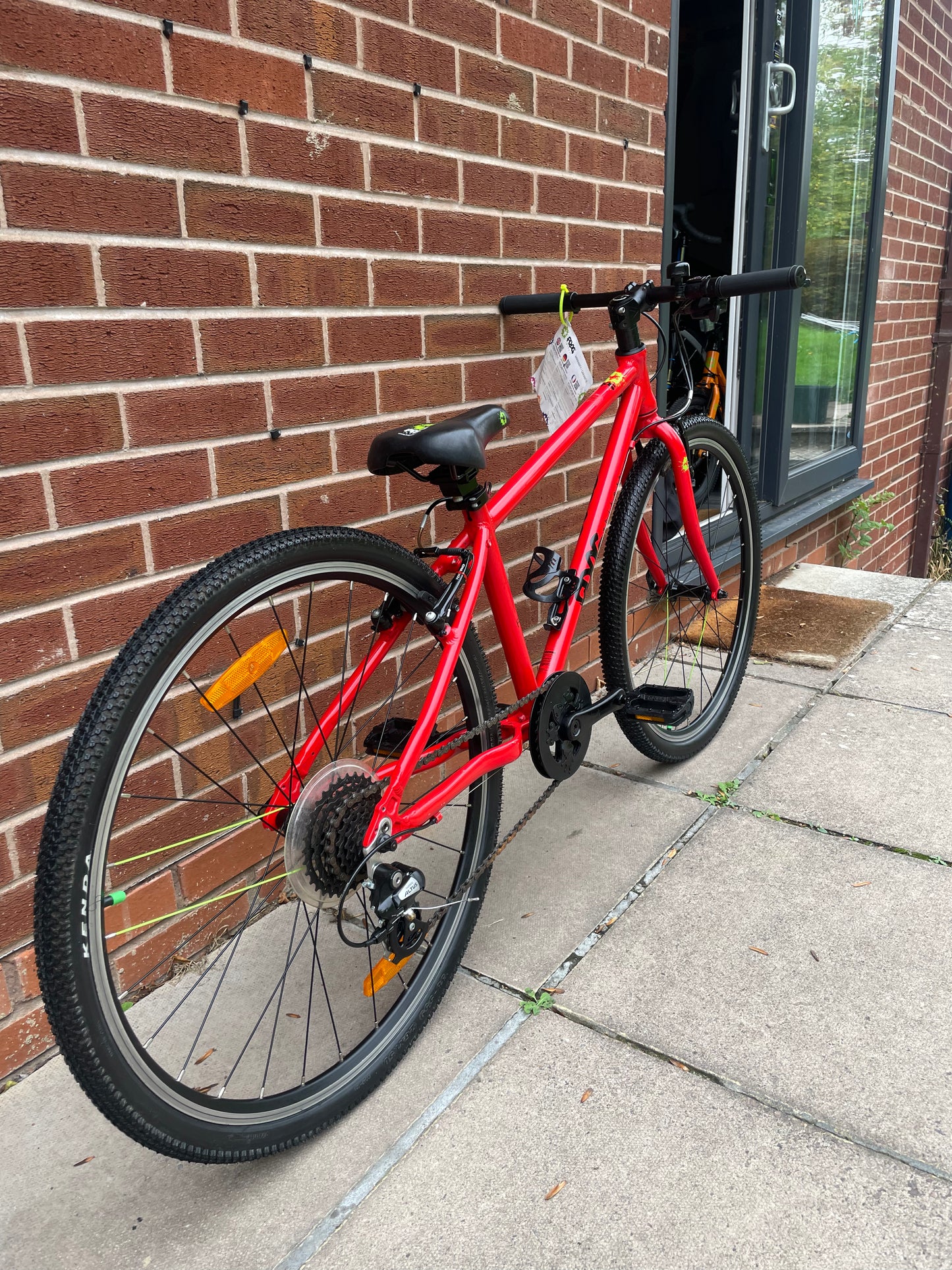 A Pre Loved Frog Bike For Sale, Red Frog 69, 26” wheels, 8 speed, V brakes, bottle cage, very lightweight, nationwide delivery is available.