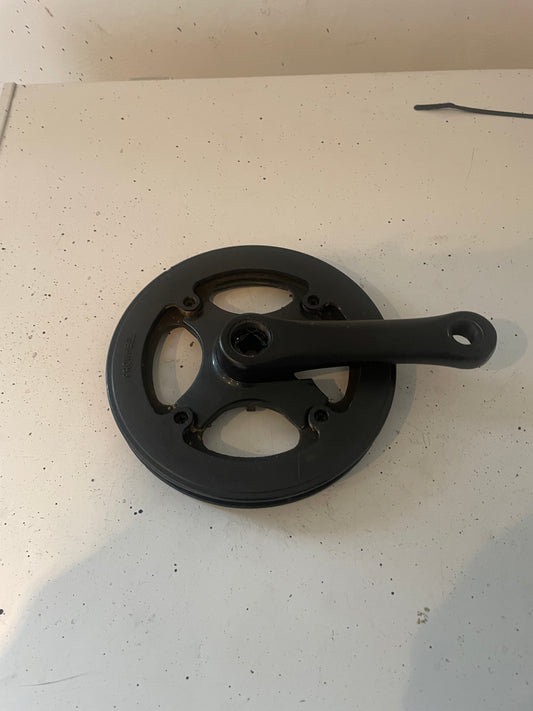 Used Frog Bike Right Hand crank arm and chain ring / sprocket to fit 52 55 20” wheel bike, nationwide delivery is available.