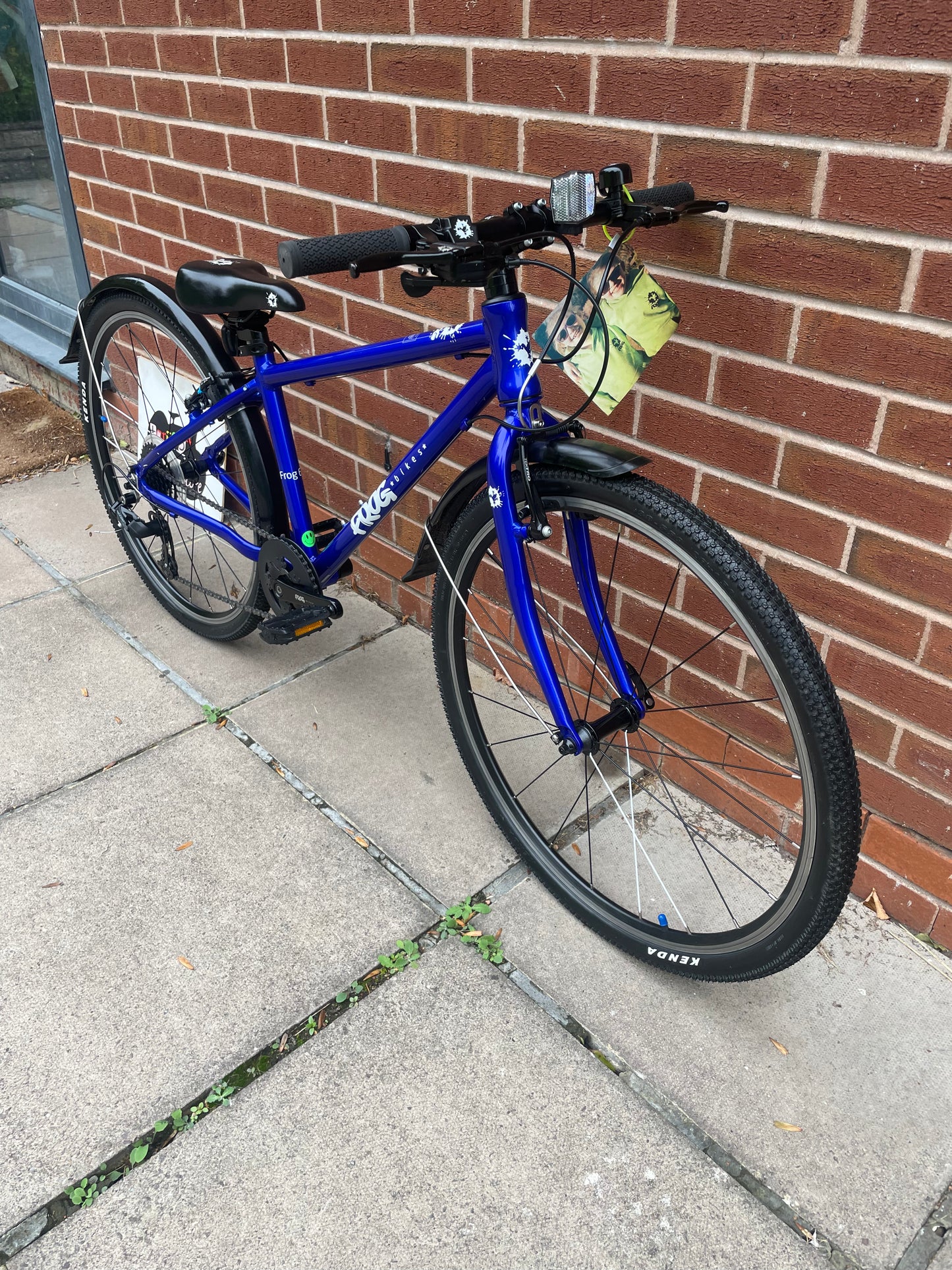A Pre Loved Frog Bike For Sale, Electric Blue Frog 69, 26” wheels, 8 speed, V brakes, mudguards, very lightweight, nationwide delivery is available.